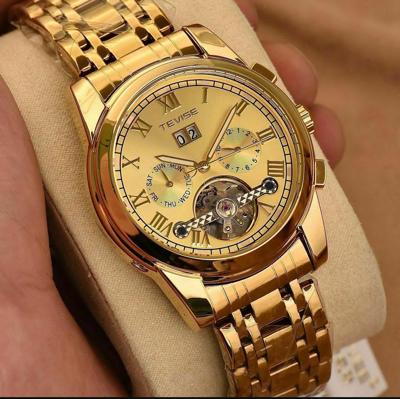 TEVISE Automatic Golden Watch