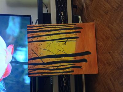 Art sunset 45cm by 50cm