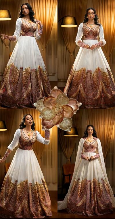 Authentic Ethiopian Cultural Dress – Wedding/Party Ready