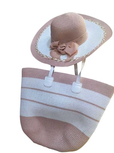 Summer Straw Bag With Hat