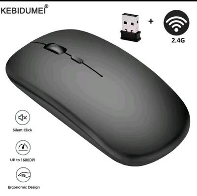 Slim Wireless Mouse 2.4GHz Optical Mice 1600DPI USB Receiver Gamer Office Thin Mouse Ergonomic Design Mice For PC Laptop Desktop