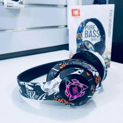 JBL Graffiti Wireless Headphone Pure Bass sound and distinctive graffiti design.