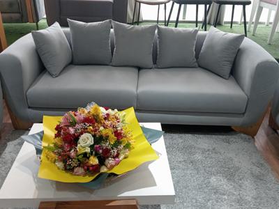 Light blue full set sofa